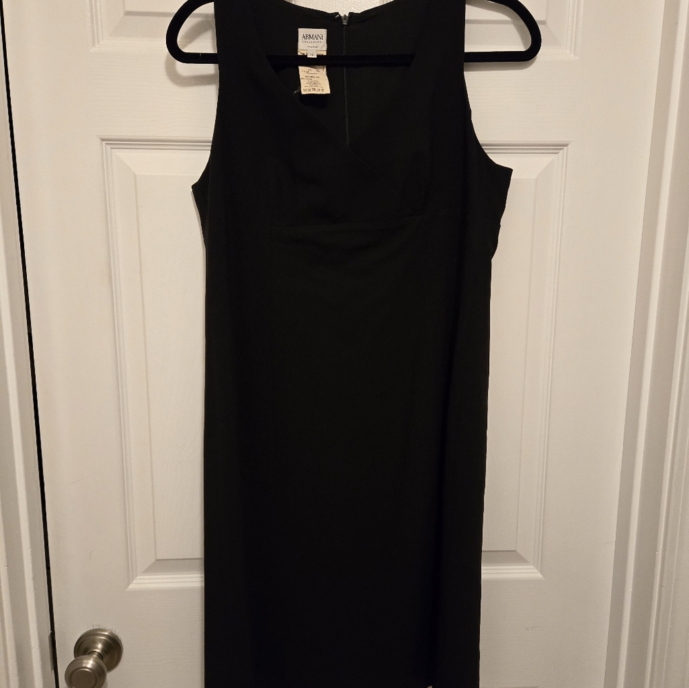 Armani collezioni black dress, size 12